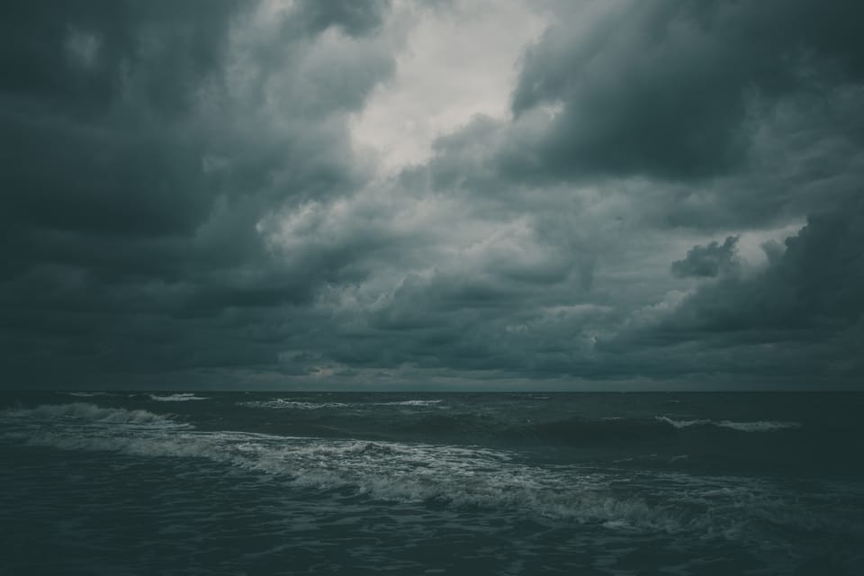 A view of the Baltic Sea on an overcast day